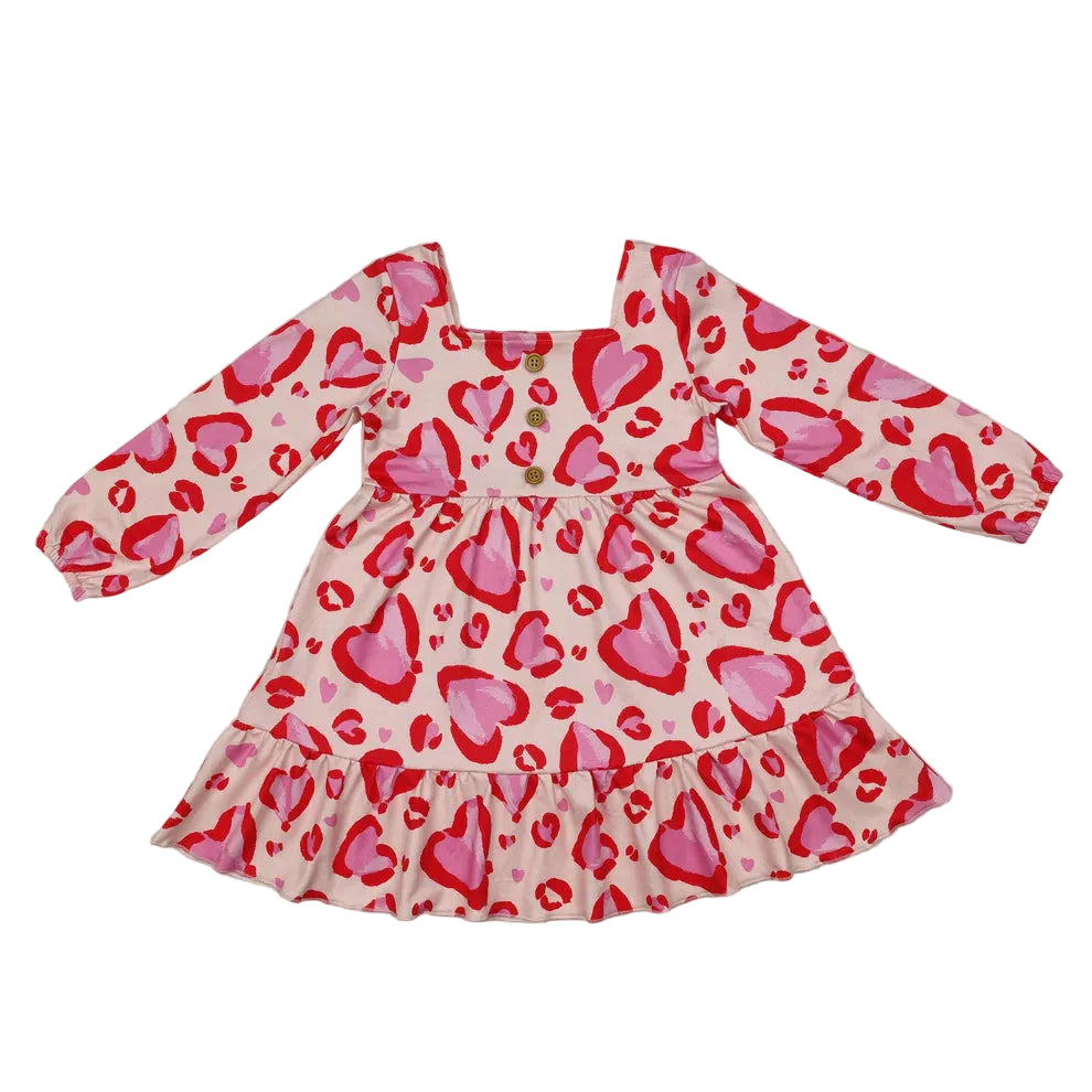 Girl's Read and Pink Valentine's Heart