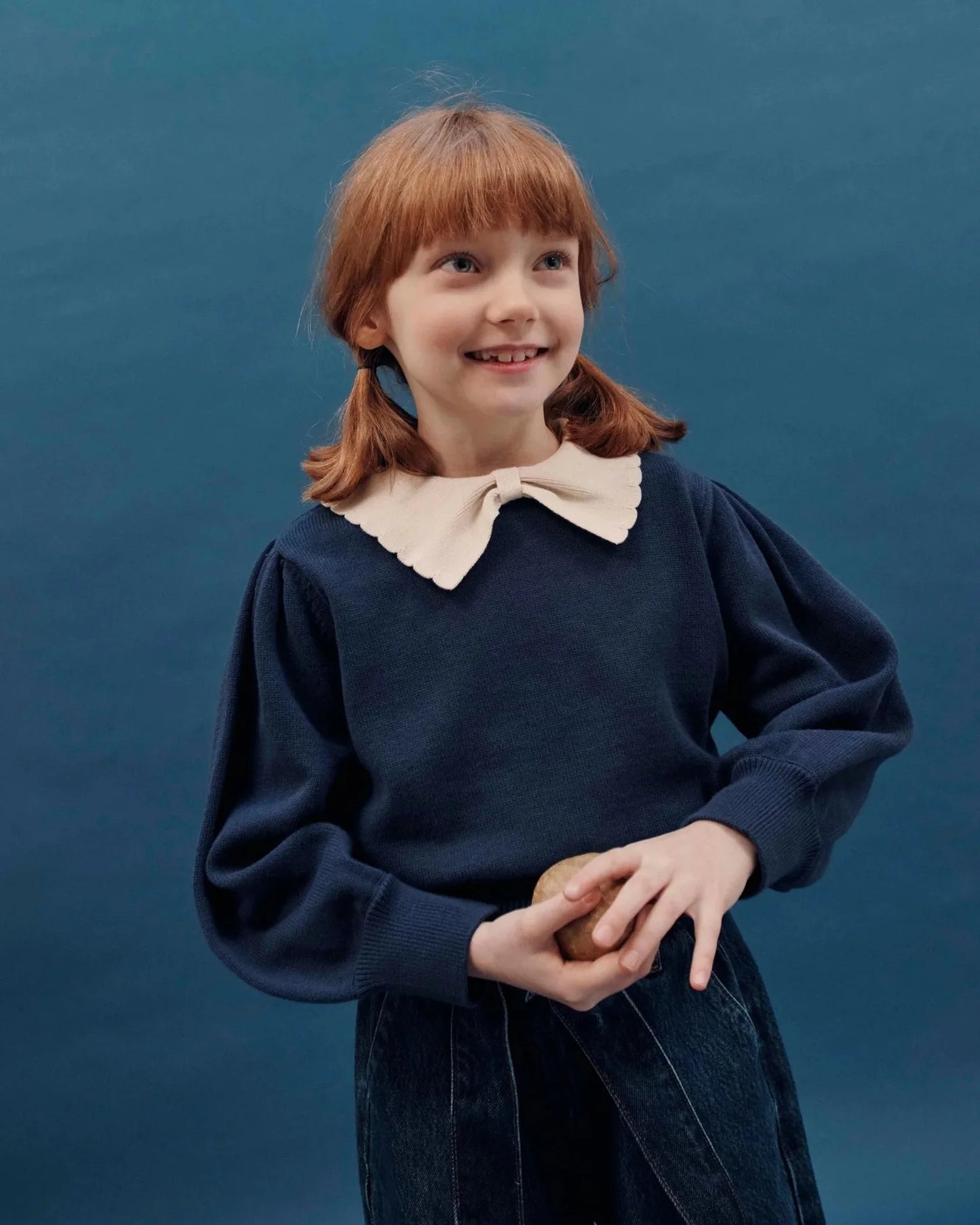 Children's Sweater 2025 Autumn EM series Girls' Country Style embroidered Flower shirtlong Pants Overalls Girls' set