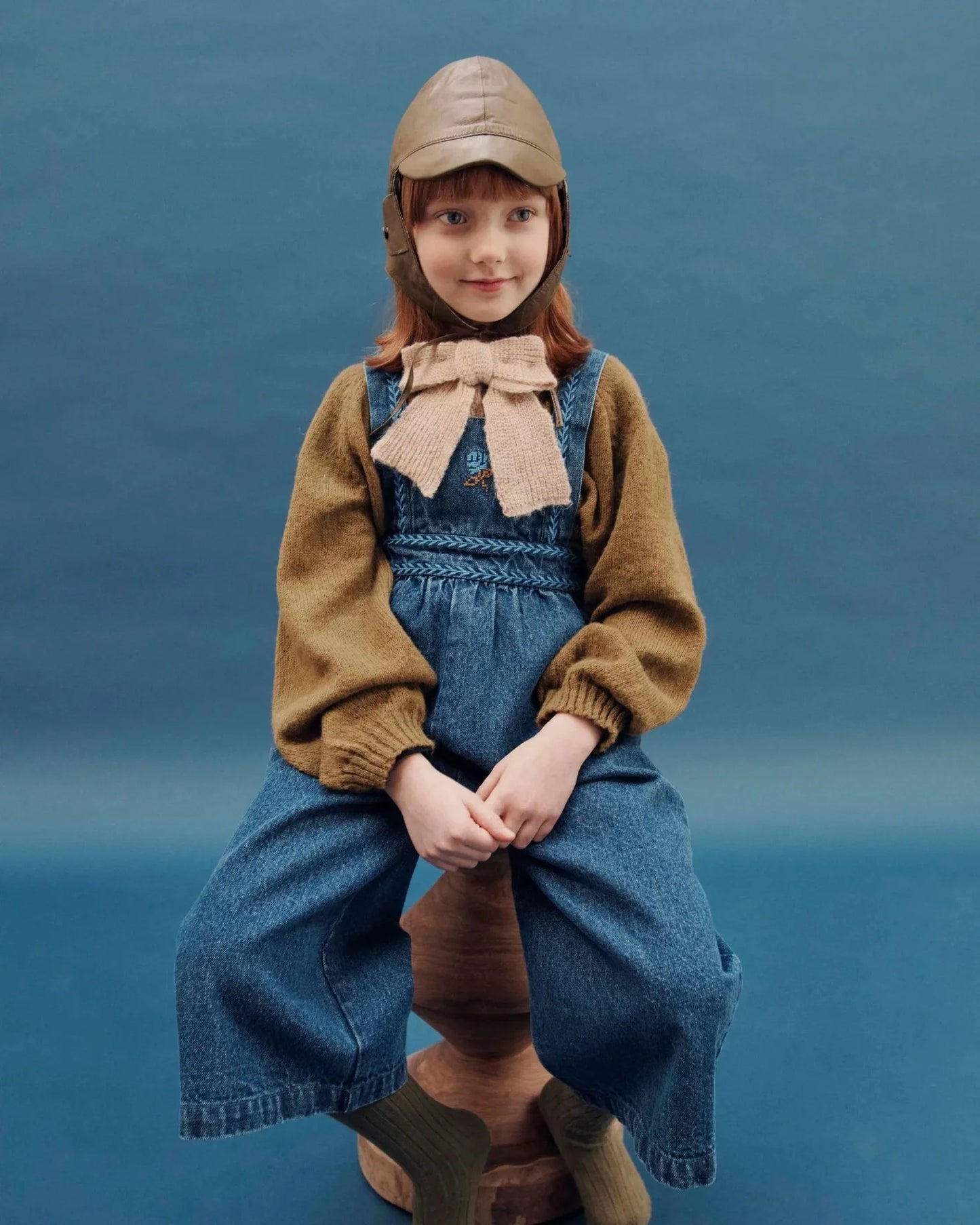 Children's Sweater 2025 Autumn EM series Girls' Country Style embroidered Flower shirtlong Pants Overalls Girls' set