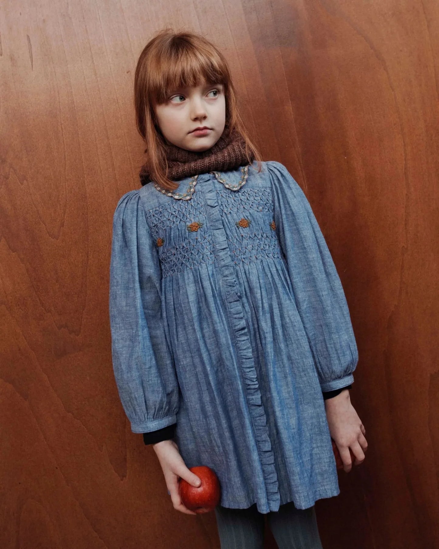 Children's Sweater 2025 Autumn EM series Girls' Country Style embroidered Flower shirtlong Pants Overalls Girls' set