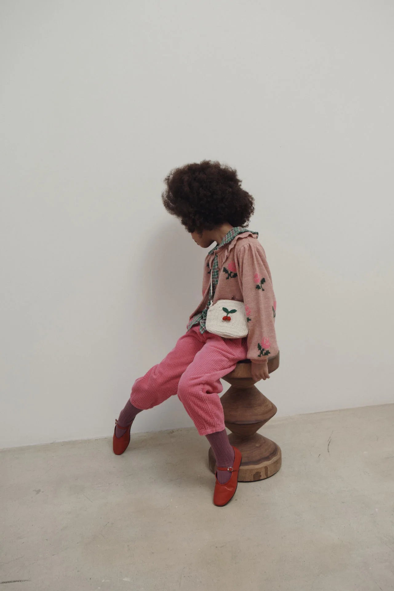 Children's Sweater 2025 Autumn EM series Girls' Country Style embroidered Flower shirtlong Pants Overalls Girls' set