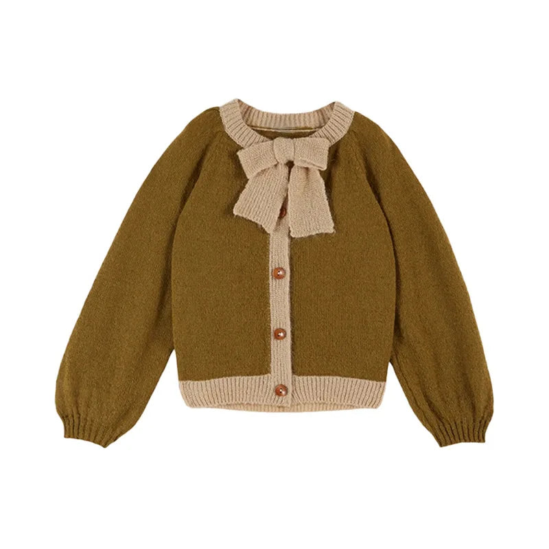 Children's Sweater 2025 Autumn EM series Girls' Country Style embroidered Flower shirtlong Pants Overalls Girls' set